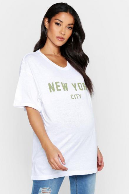 Футболка для беременных с надписью New York City